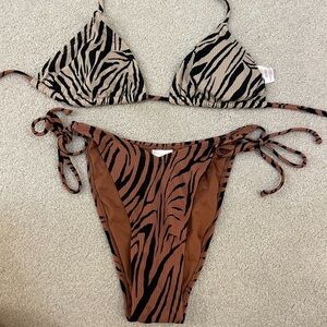 Bikini set from Target. Zebra print. No stains, worn maybe 4 times. Very cute!